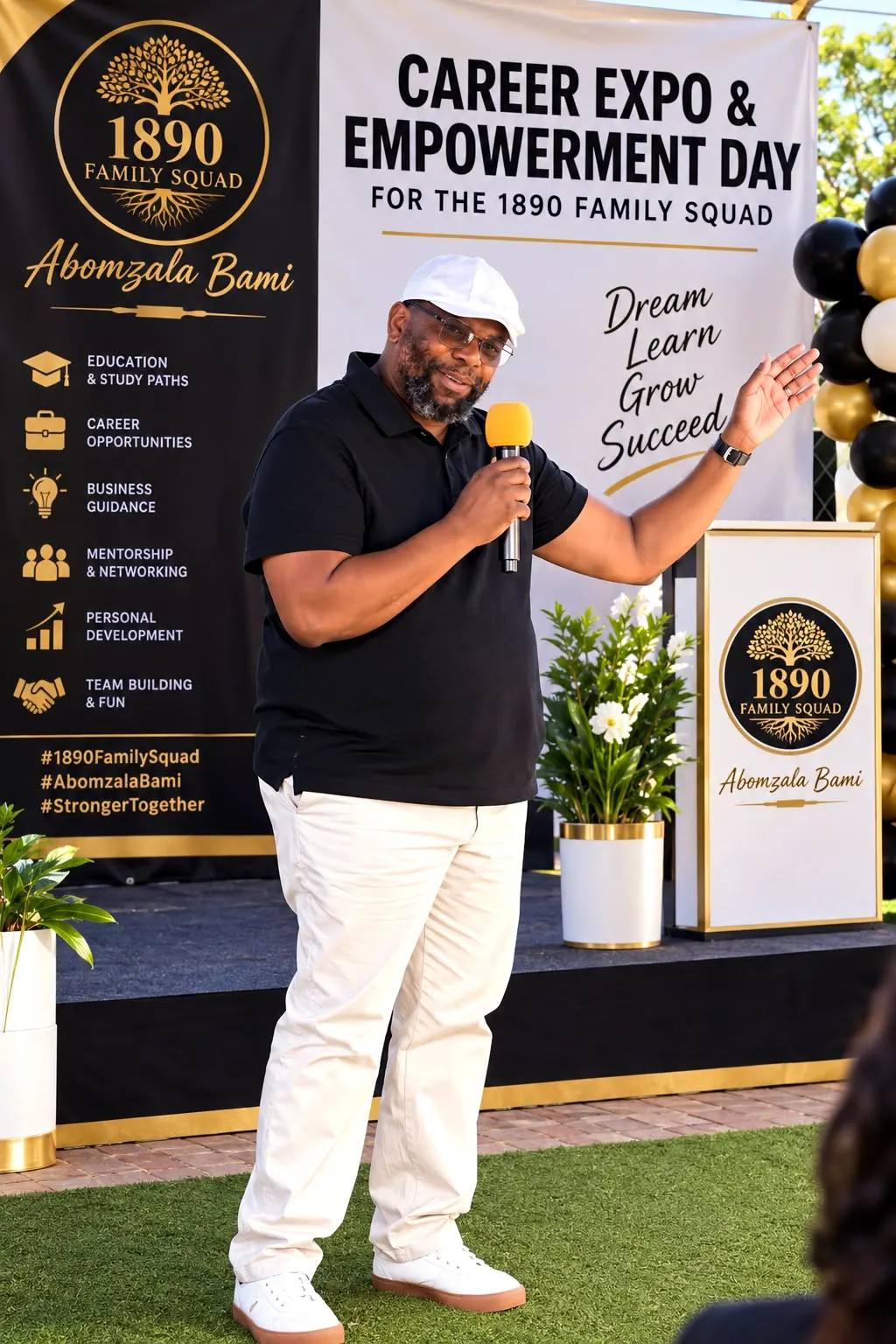 Sicelo speaking at a career expo and empowerment day